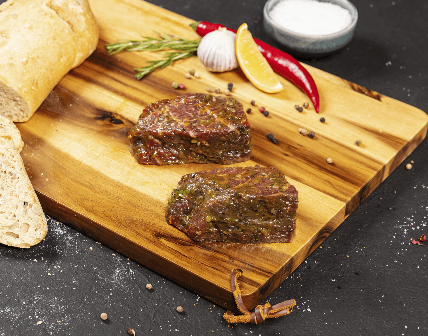 Rinderhüftsteak mariniert